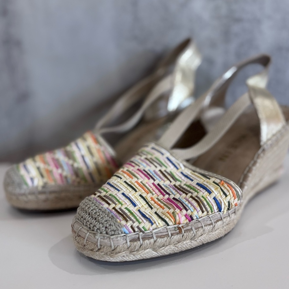 Anne Klein Multicolor Espadrille Wedge Sandals